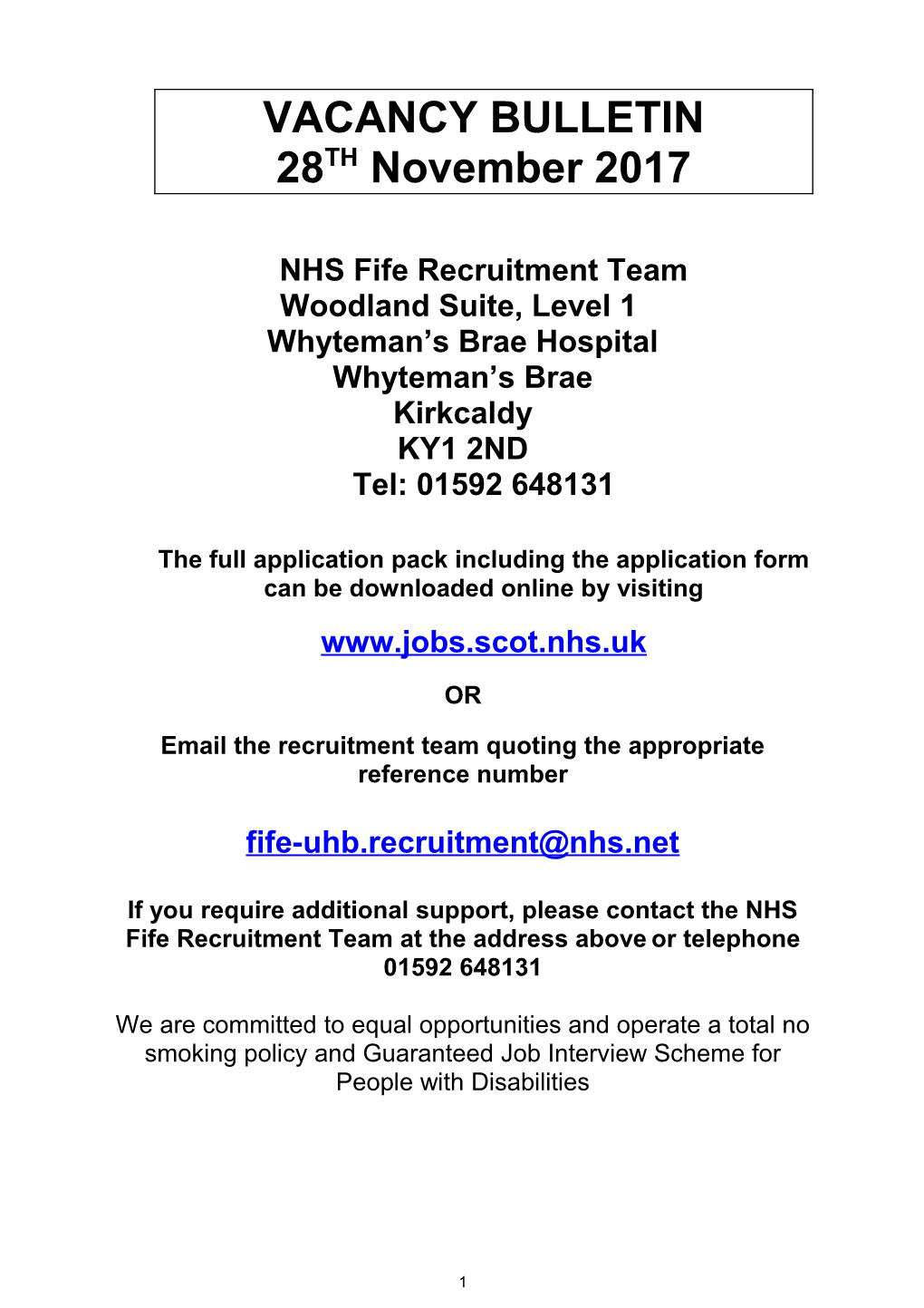 NHS Fife Recruitment Team