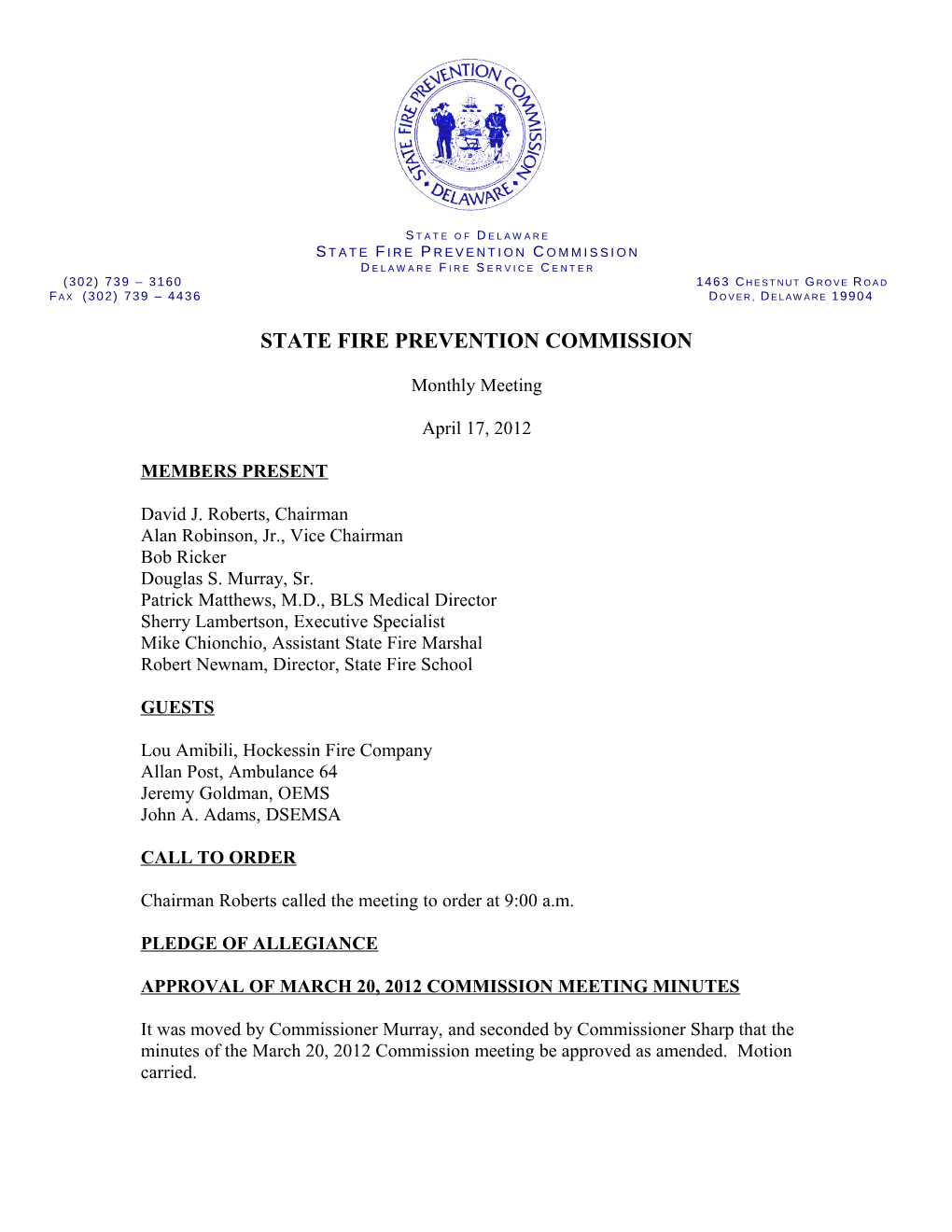 State Fire Prevention Commission s2