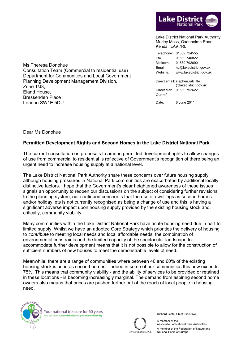 Permitted Development Rights and Second Homes in the Lake District National Park