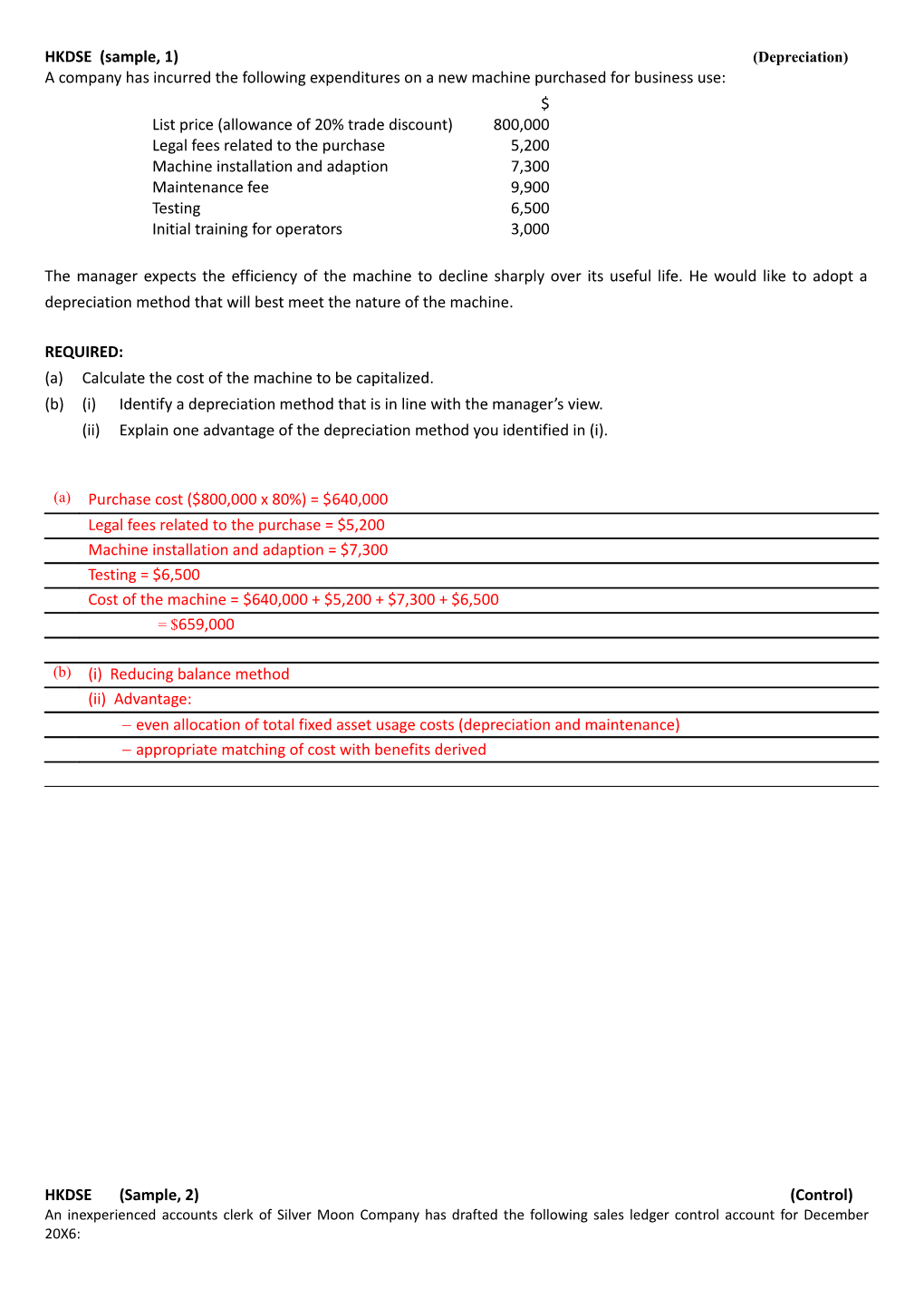 HKDSE (Sample,1)(Depreciation)