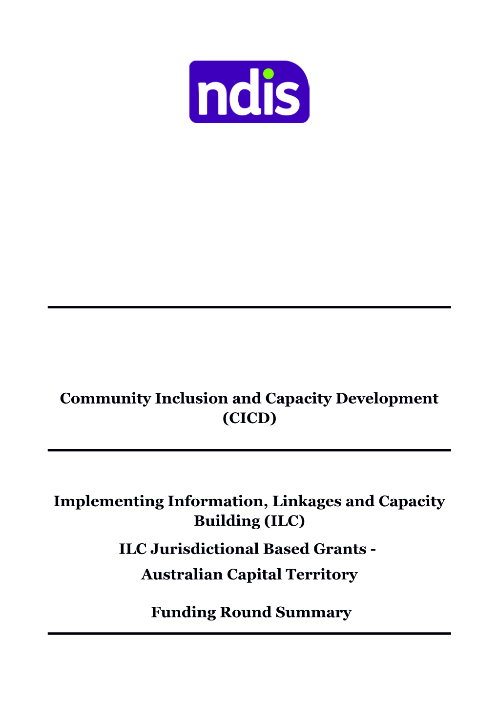 Community Inclusion and Capacity Development (CICD)