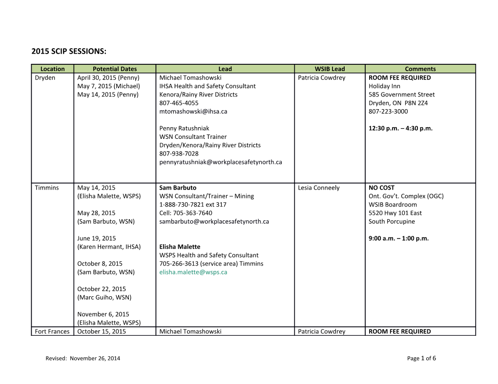 2015 Scip Sessions