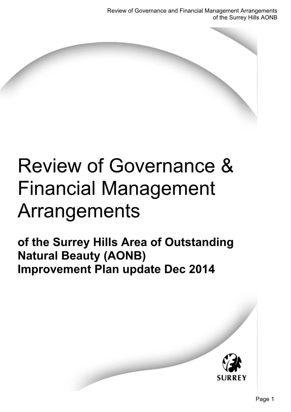 Review of Governance and Financial Management Arrangements