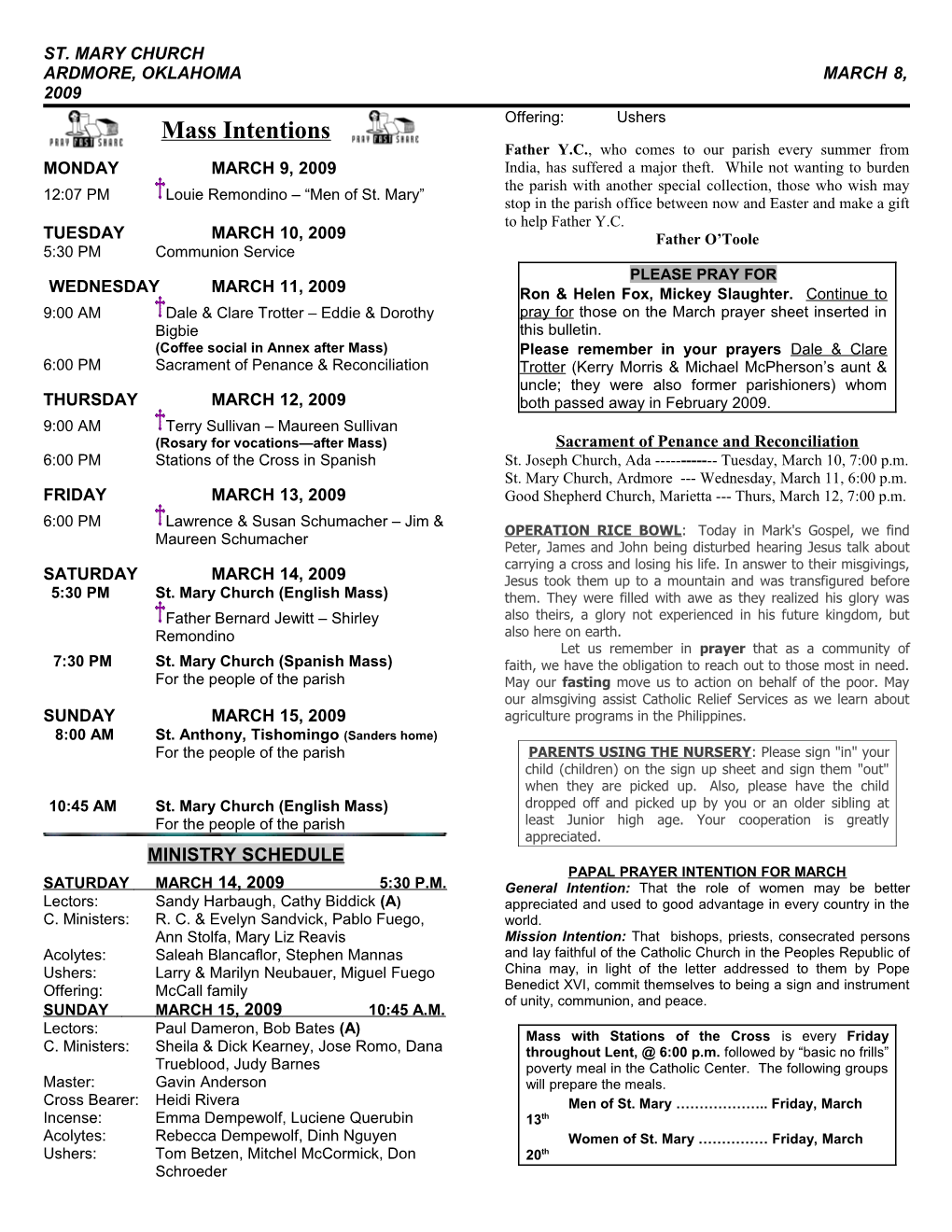 Scripture Readings for the Week of the Trinity s8