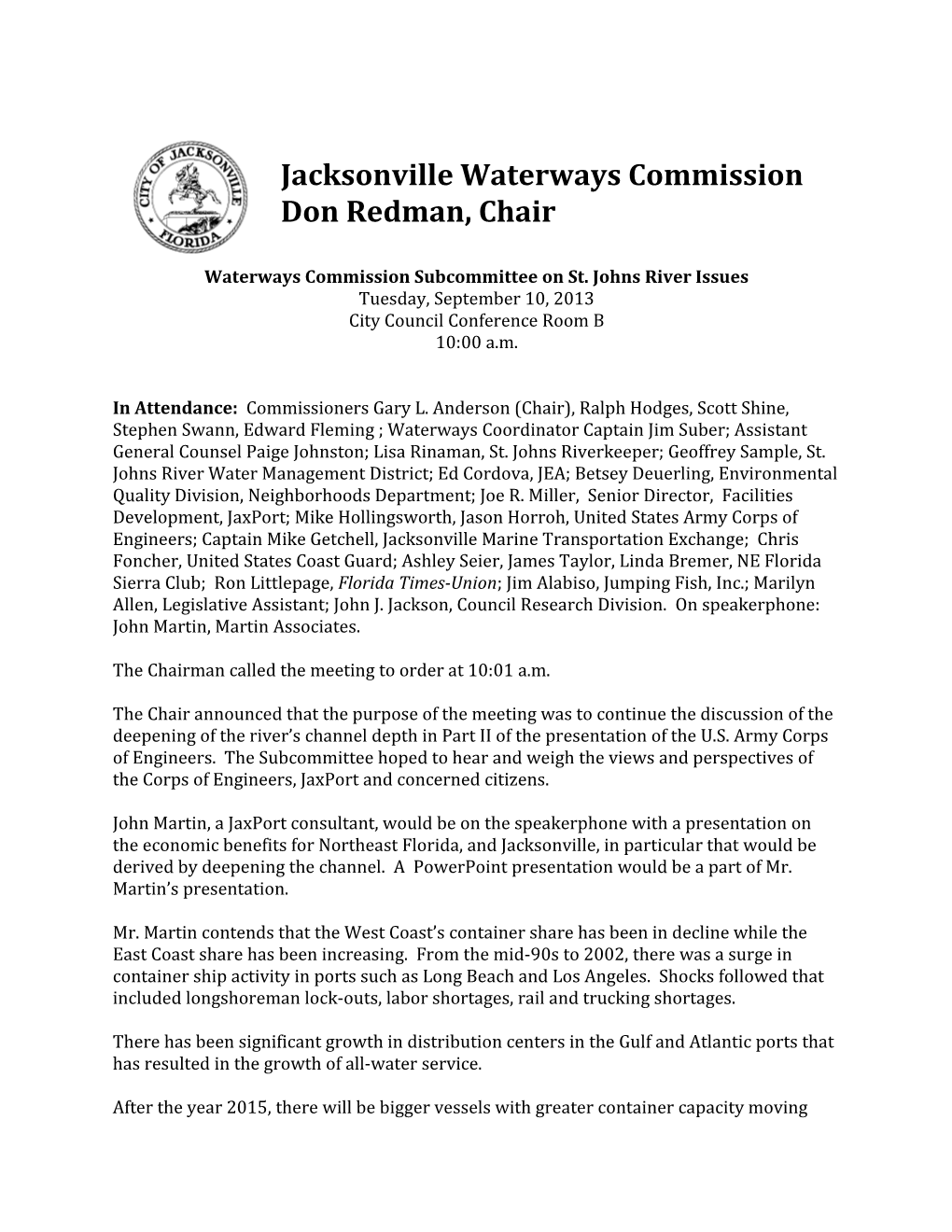 Jacksonville Waterways Commission s1
