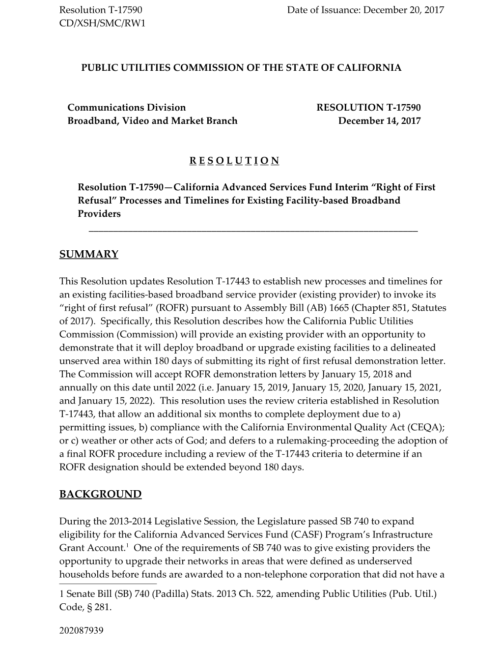 Public Utilities Commission of the State of California s87