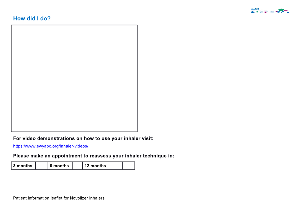 For Video Demonstrations on How to Use Your Inhaler Visit