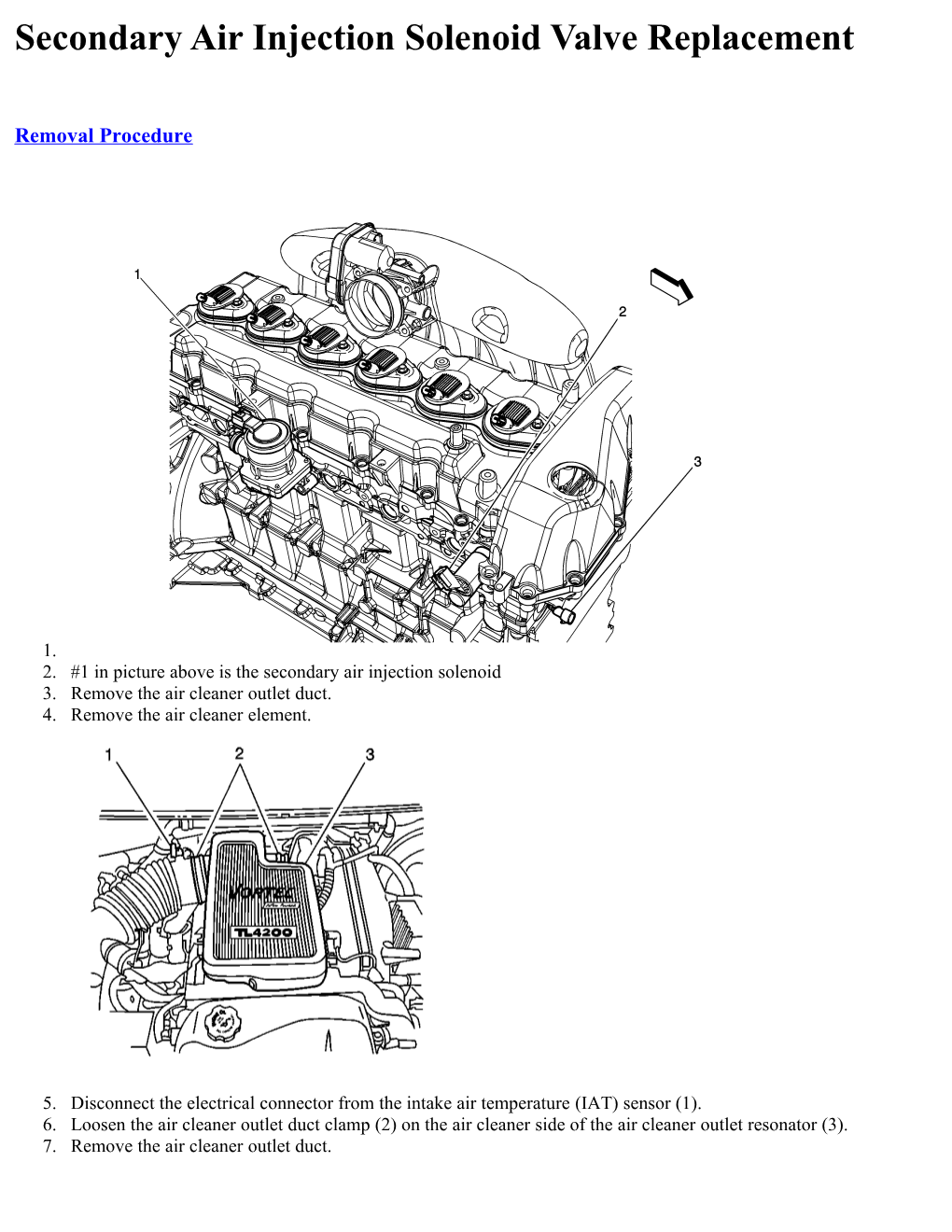 Secondary Air Injection Solenoid Valve Replacement