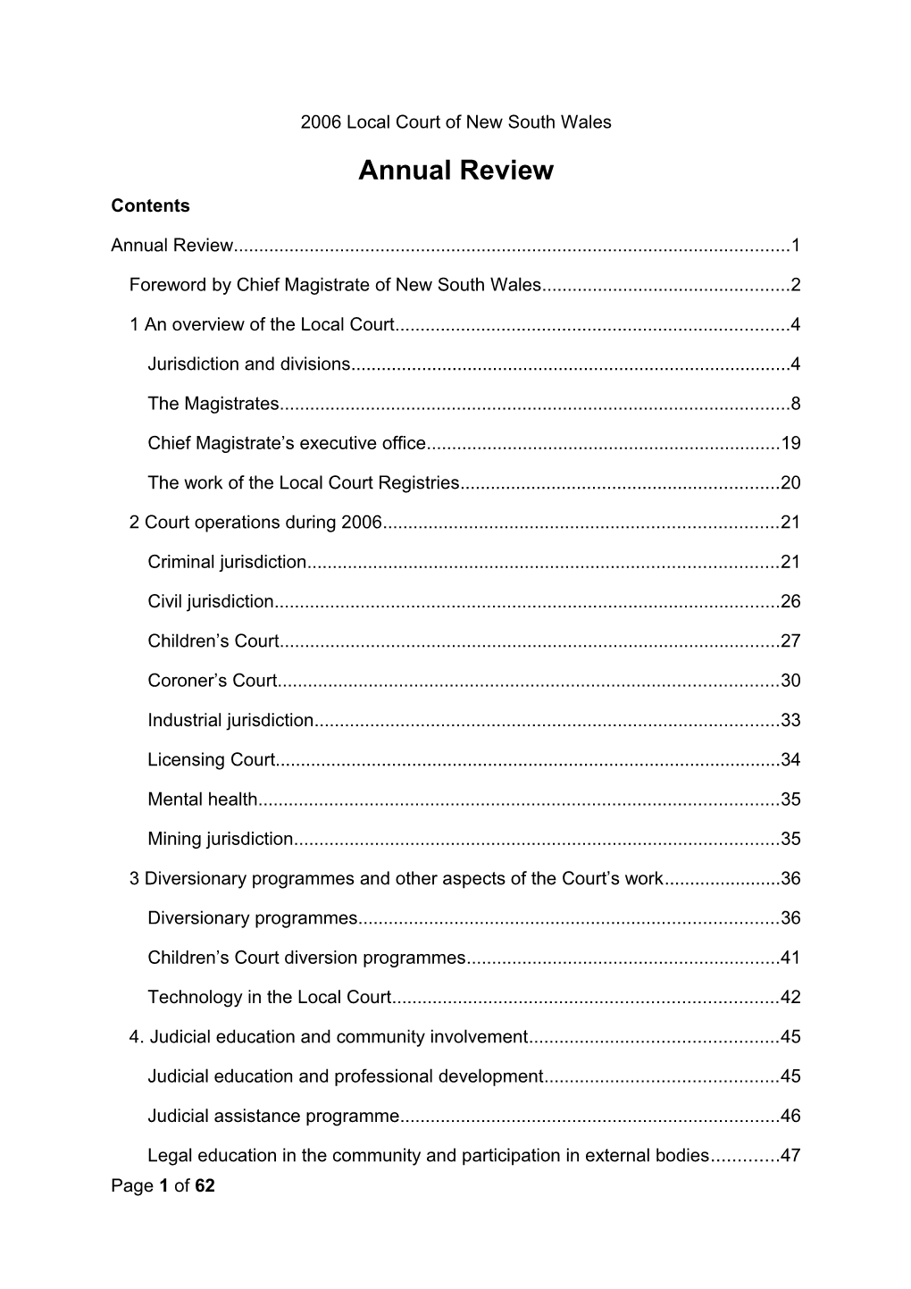 2006 Local Court Annual Review