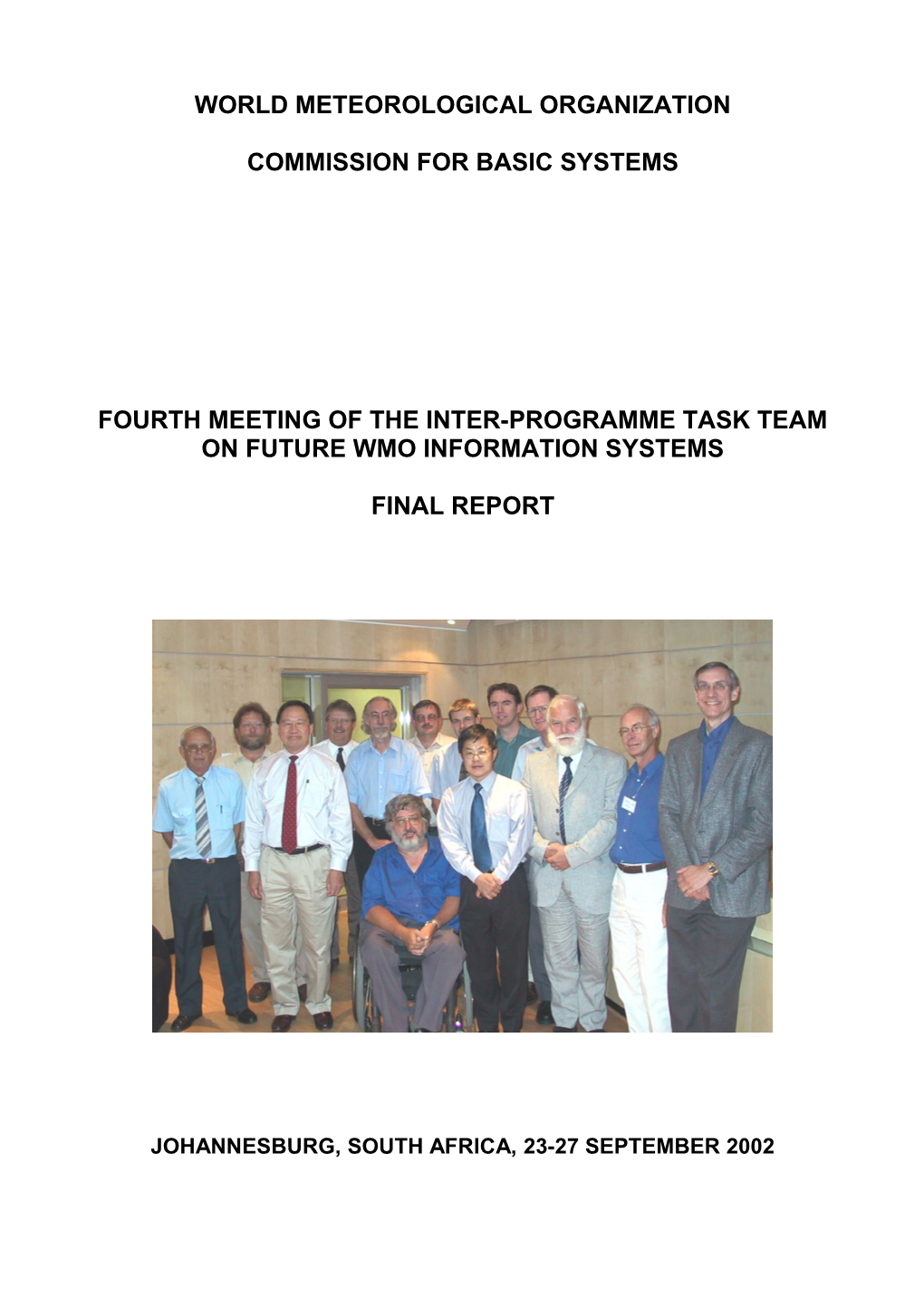 Report of Expert Team on Future WMO Information Systems - II