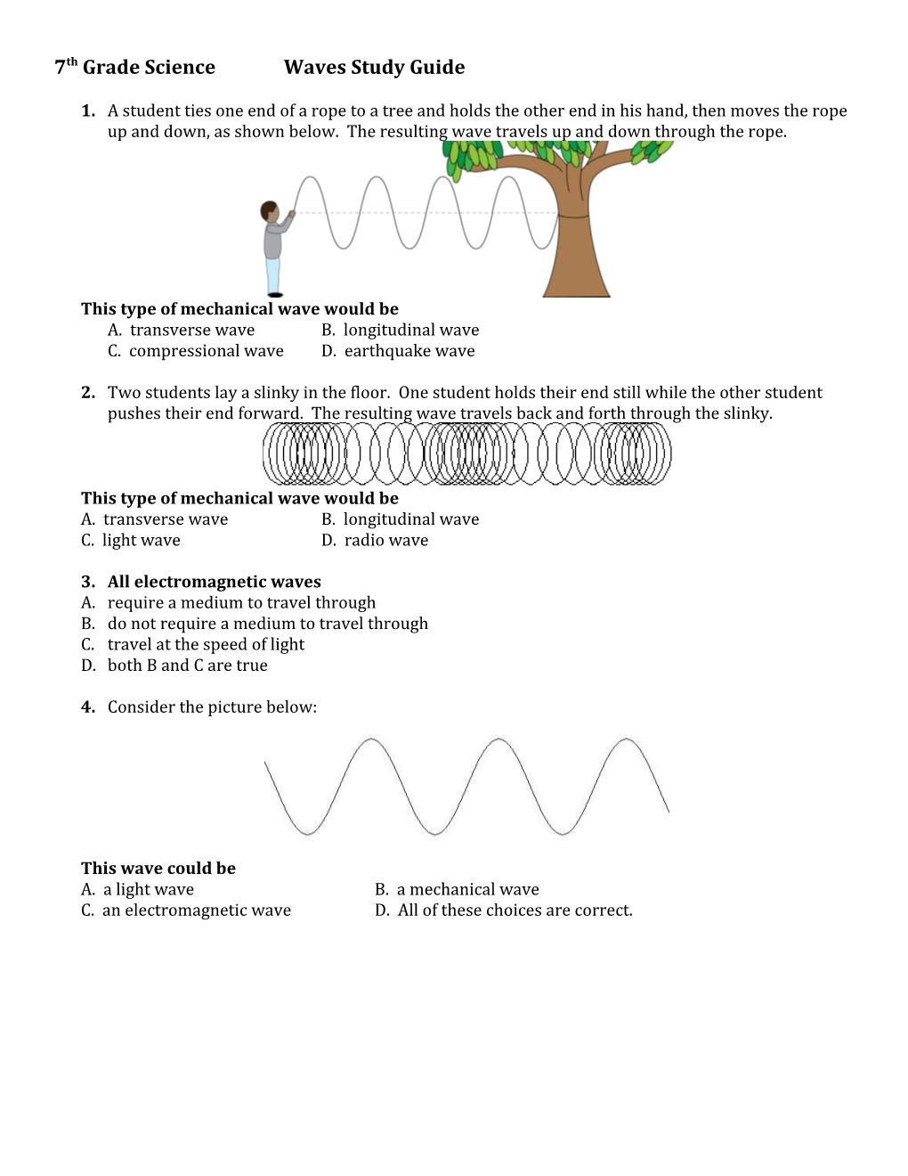 7Th Grade Sciencewaves Study Guide