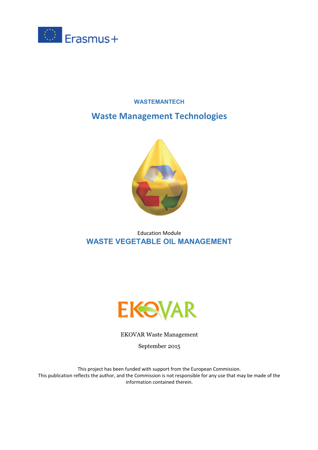 Waste Vegetable Oils Management Rev.0