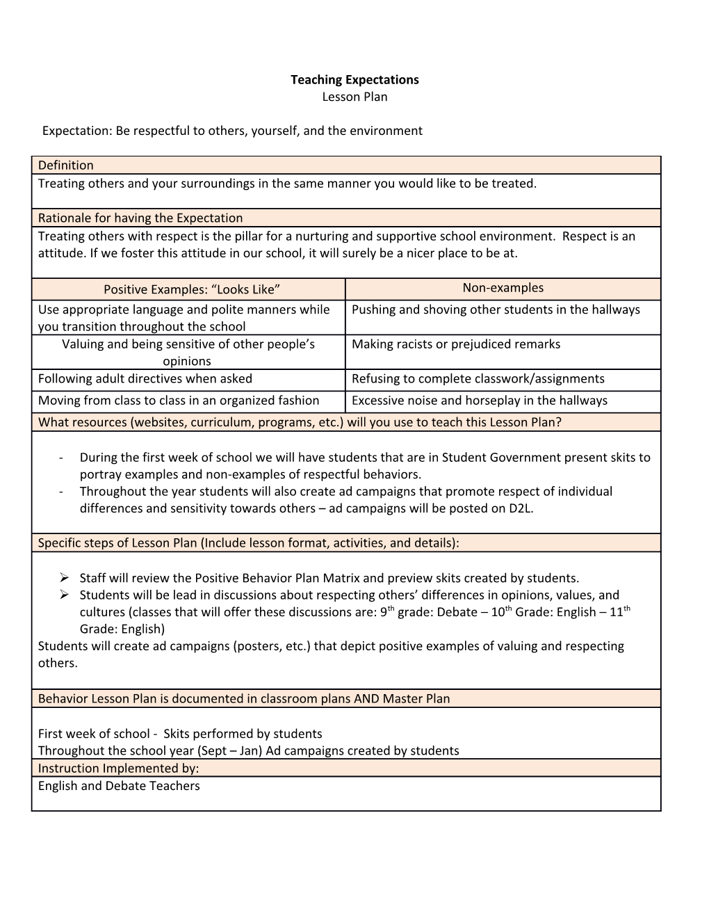 Teaching Expectations s1