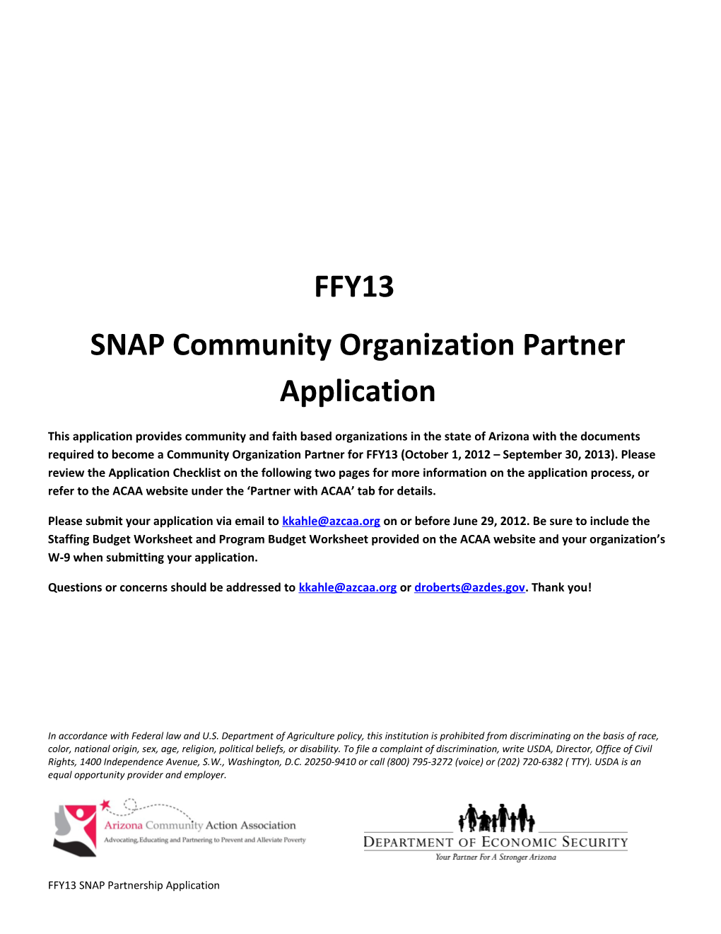 SNAP Community Organization Partner Application