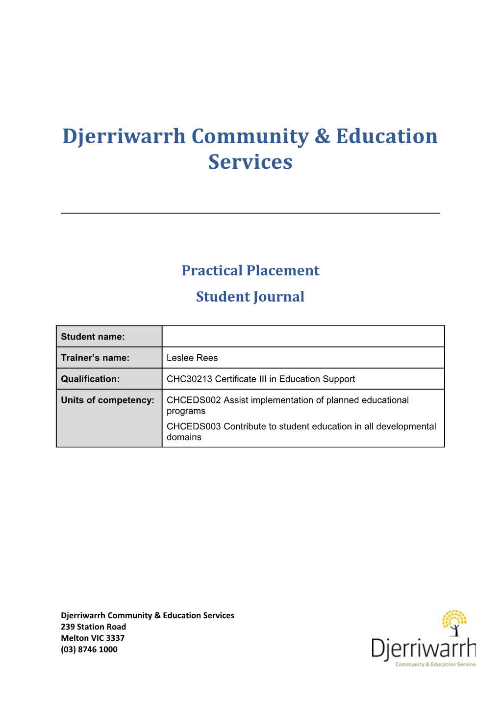 Djerriwarrh Community & Education Services