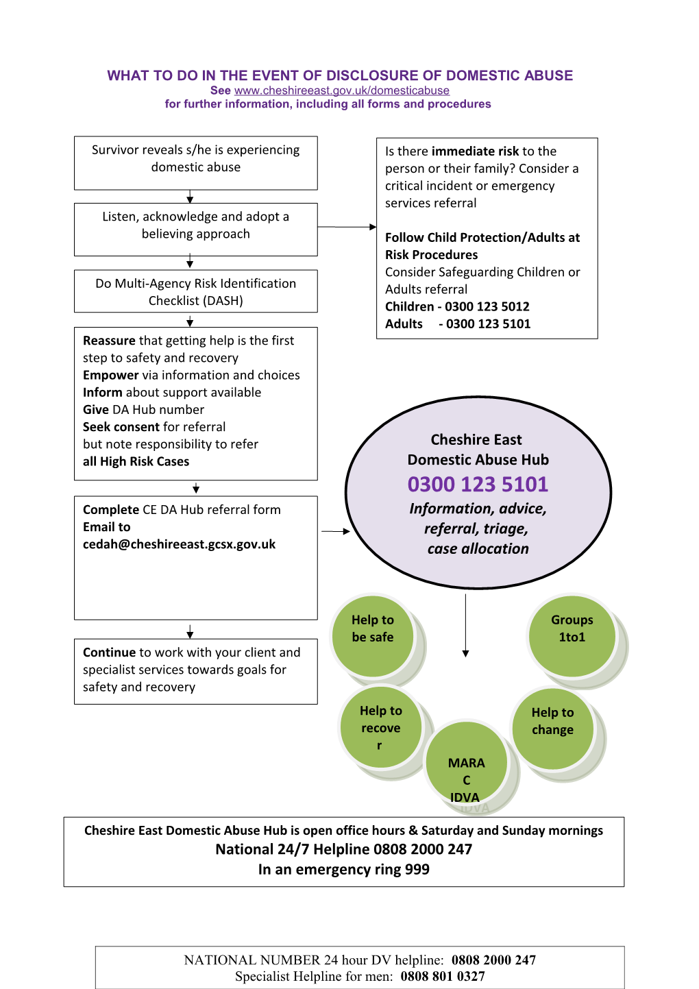 What to Do in the Event of Disclosure of Domestic Abuse