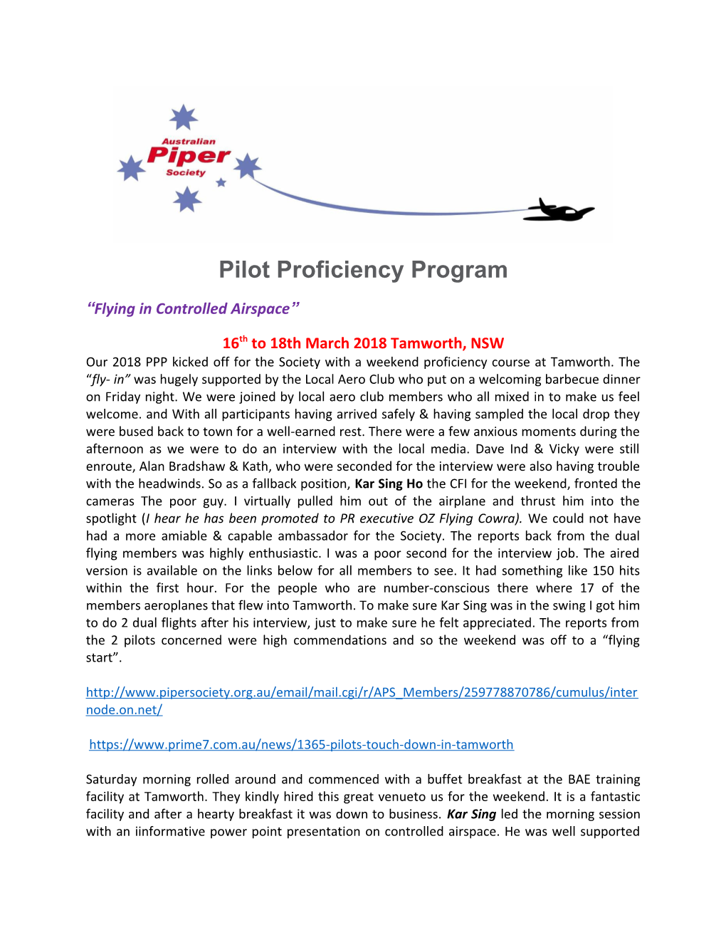 Pilot Proficiency Program
