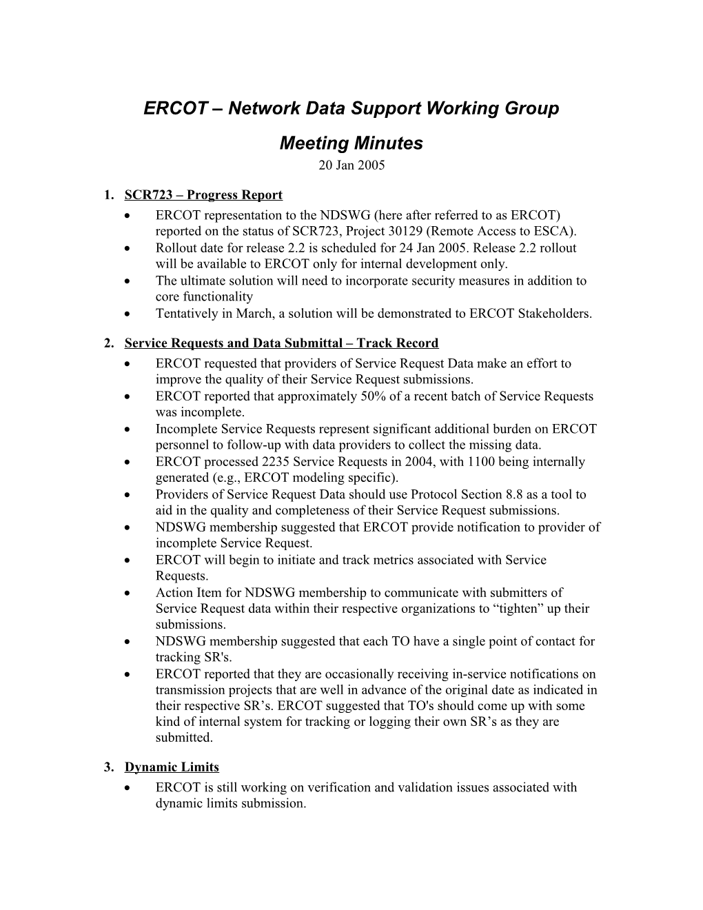 ERCOT Network Data Support Working Group