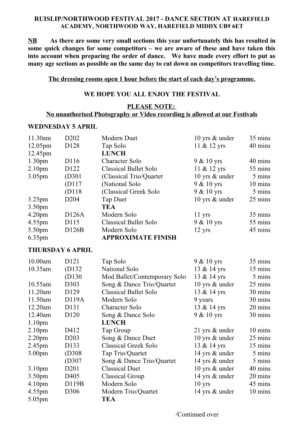 Ruislip/Northwood Festival 2002