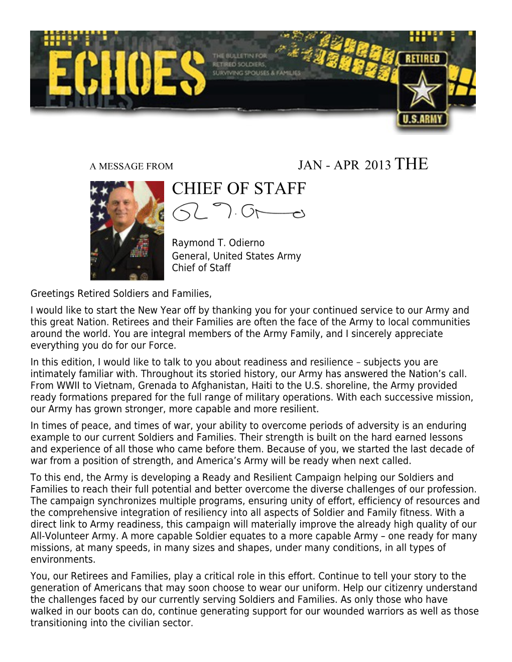 General, United States Army Chief of Staff