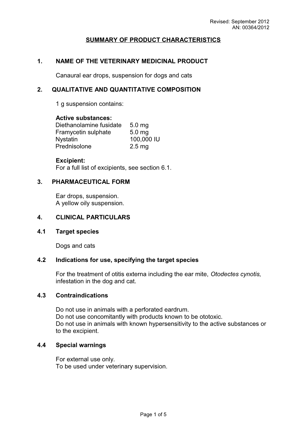 1. Name of the Veterinary Medicinal Product s3