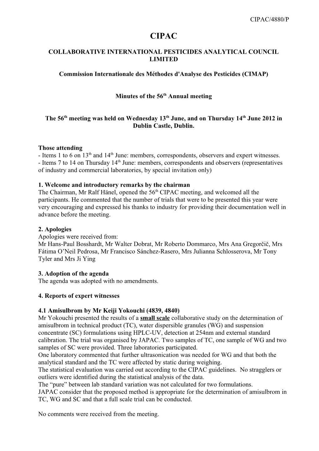 Collaborative International Pesticides Analytical Council Limited s1