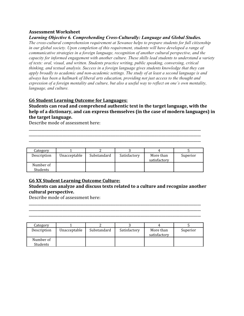 Learning Objective 6. Comprehending Cross-Culturally: Language and Global Studies