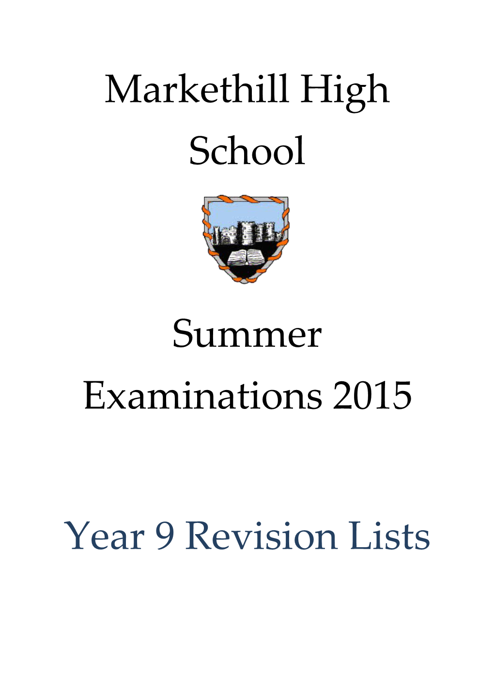 Summer Examinations 2015