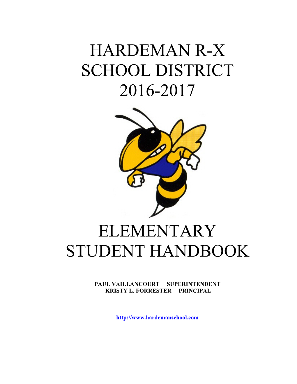 Elementary Student Handbook Table of Contents