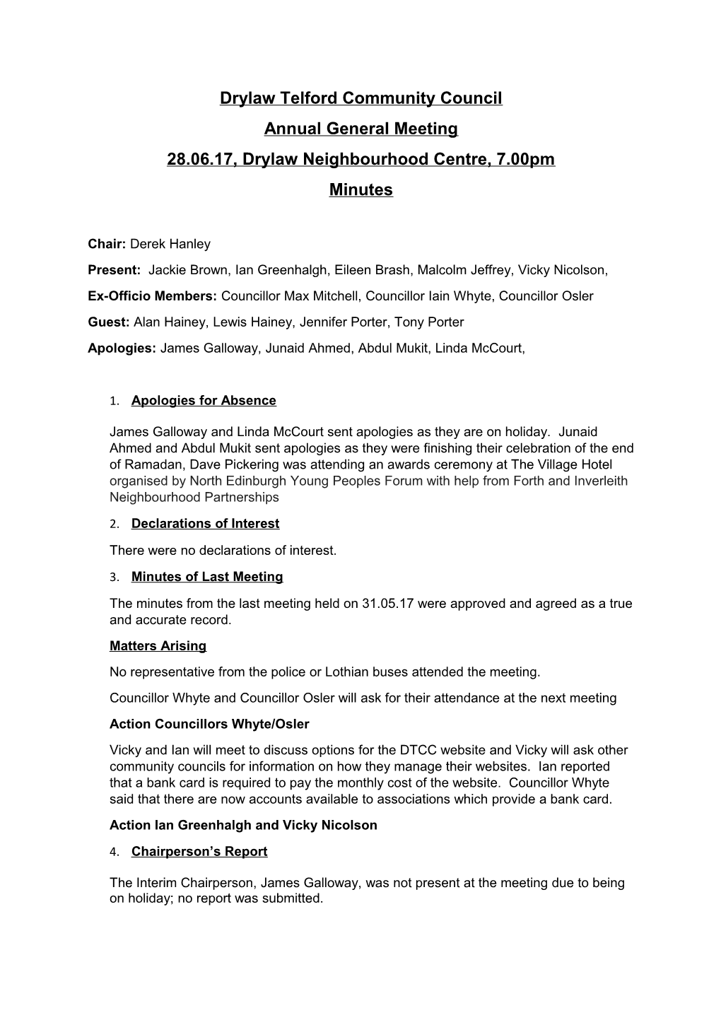 Drylaw Telford Community Council