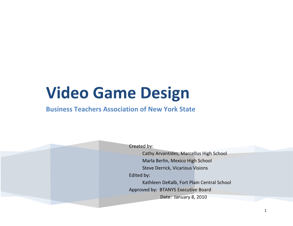 Video Game Design