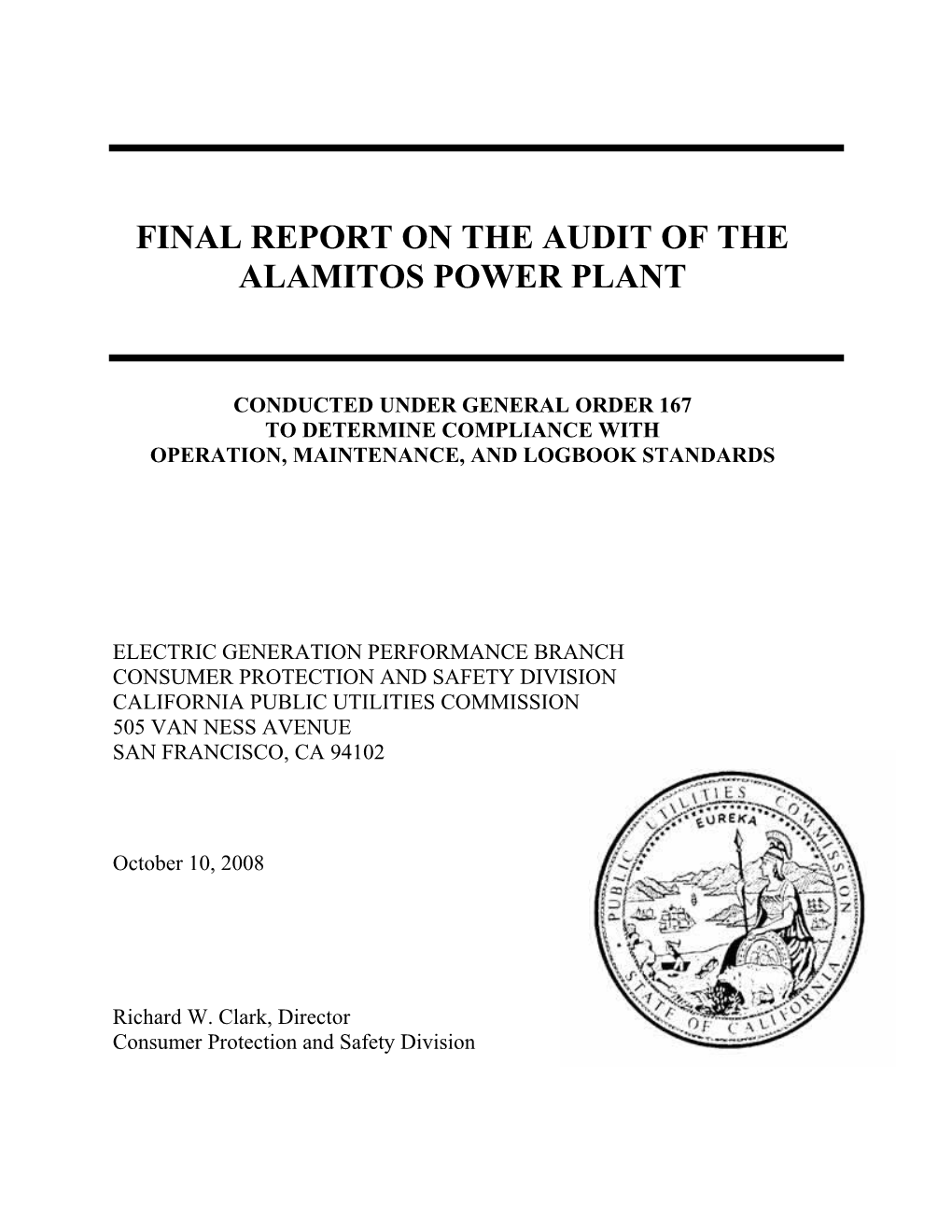 Alamitos Generation Station Audit Report