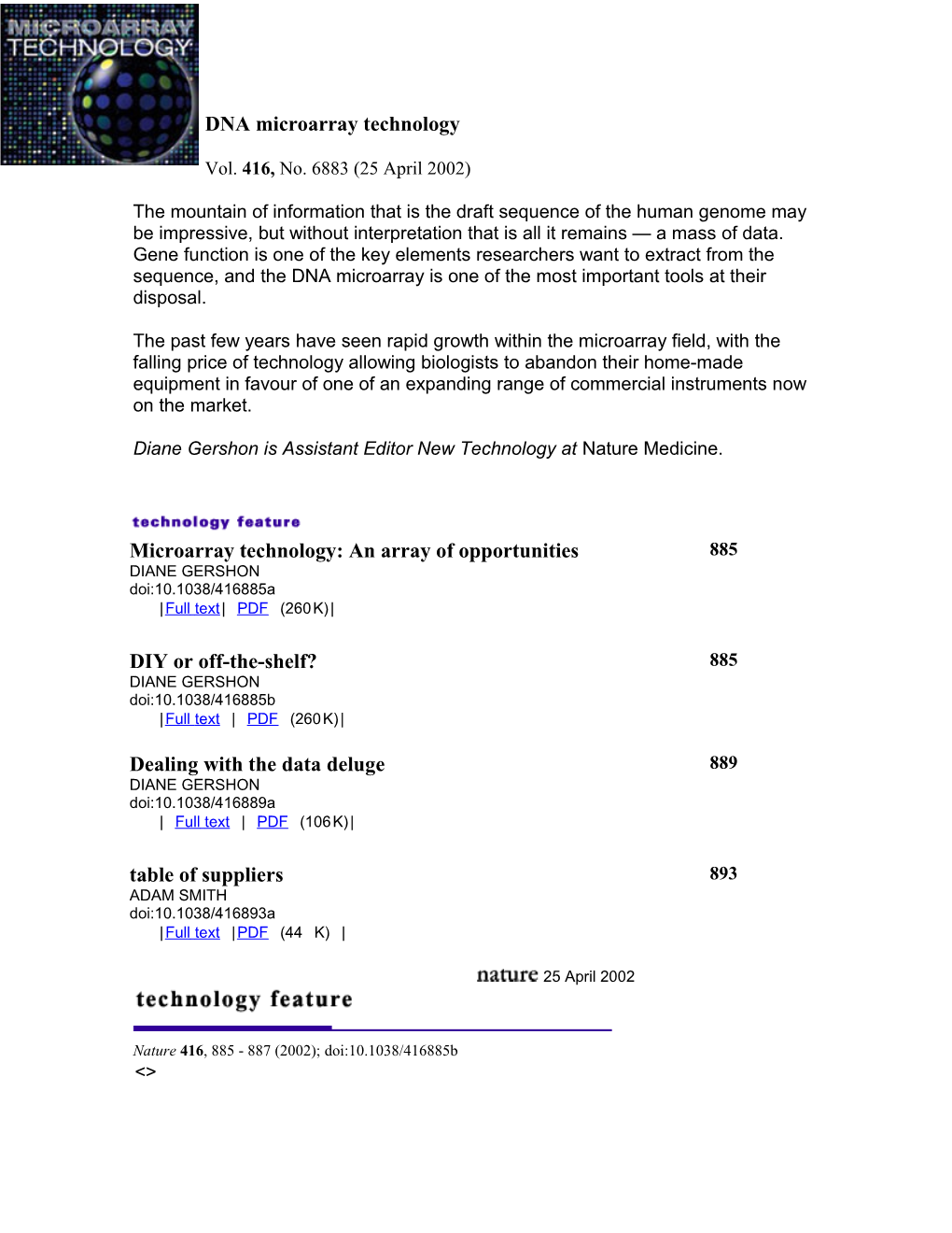 DNA Microarray Technology