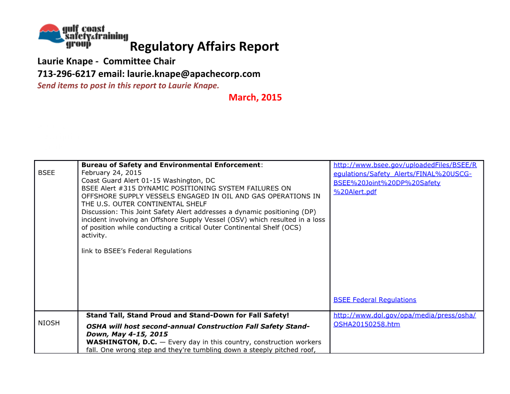 NIOSH Regulatory Agenda