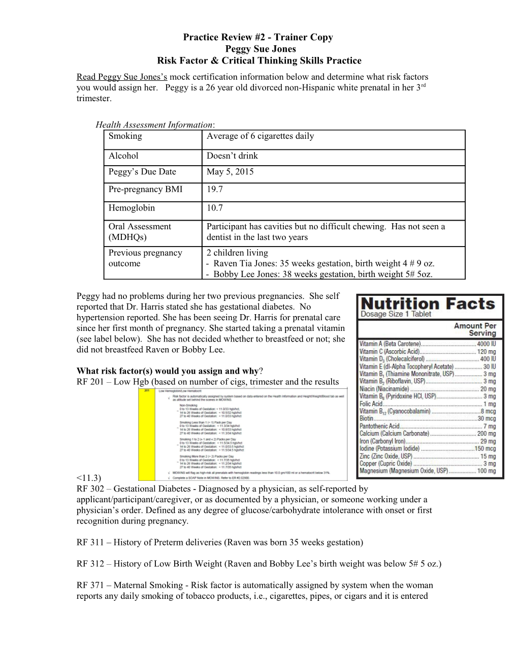 Practice Review #2 - Trainer Copy