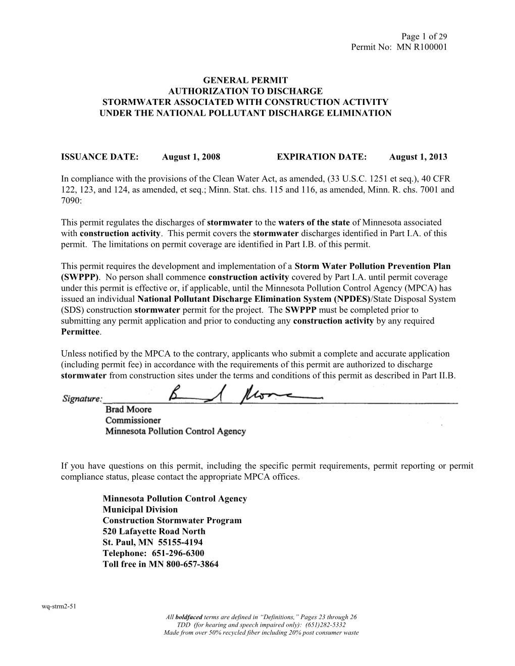 Construction Stormwater General Permit
