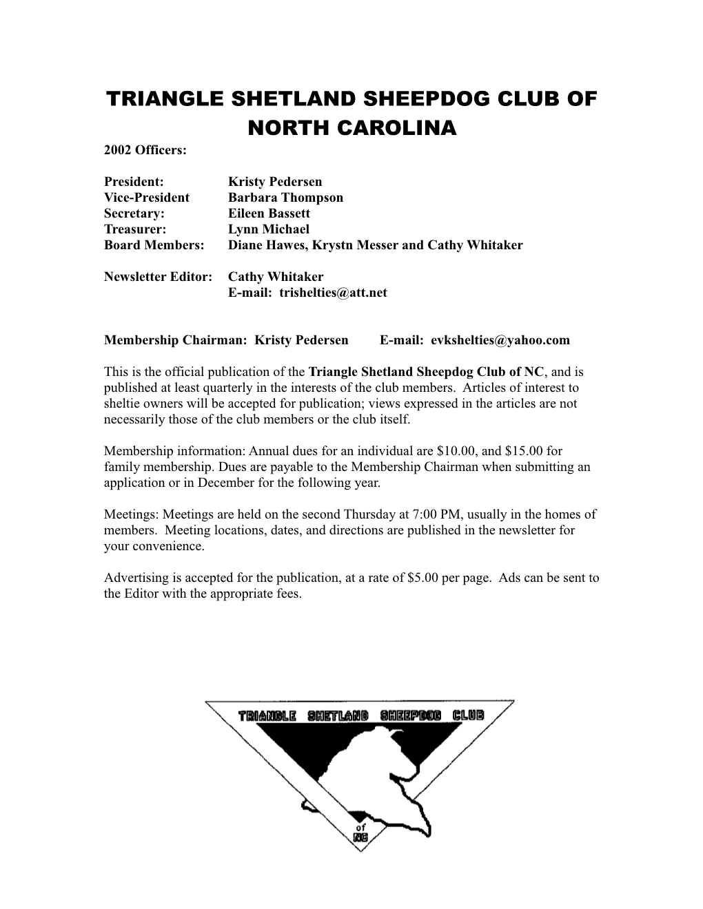 Triangle Shetland Sheepdog Club of North Carolina s2