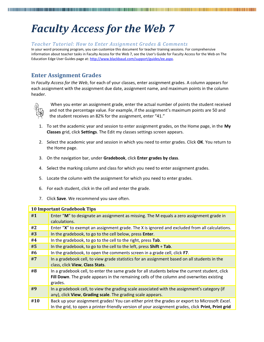 Faculty Access for the Web 7 s1