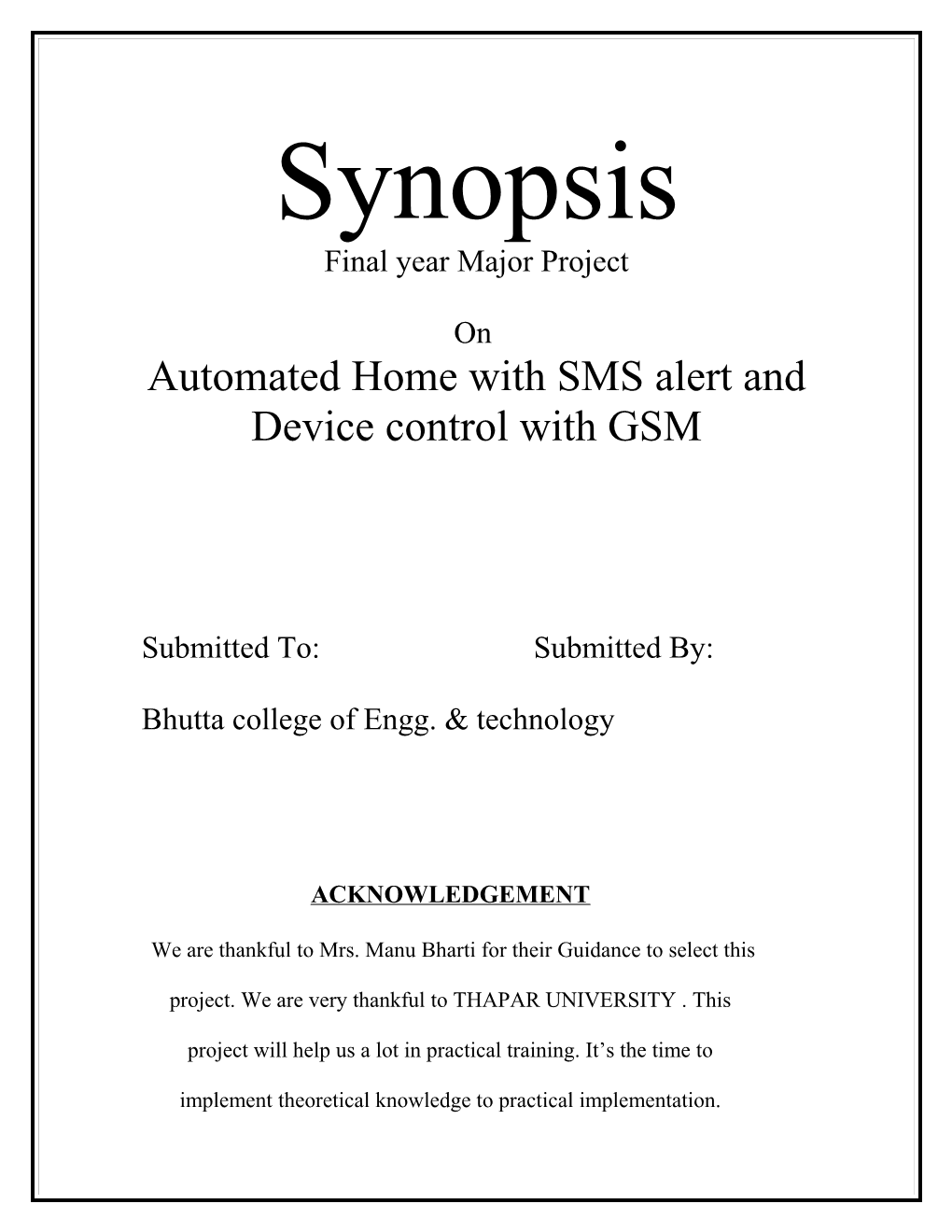 Automated Home with SMS Alert and Device Control with GSM