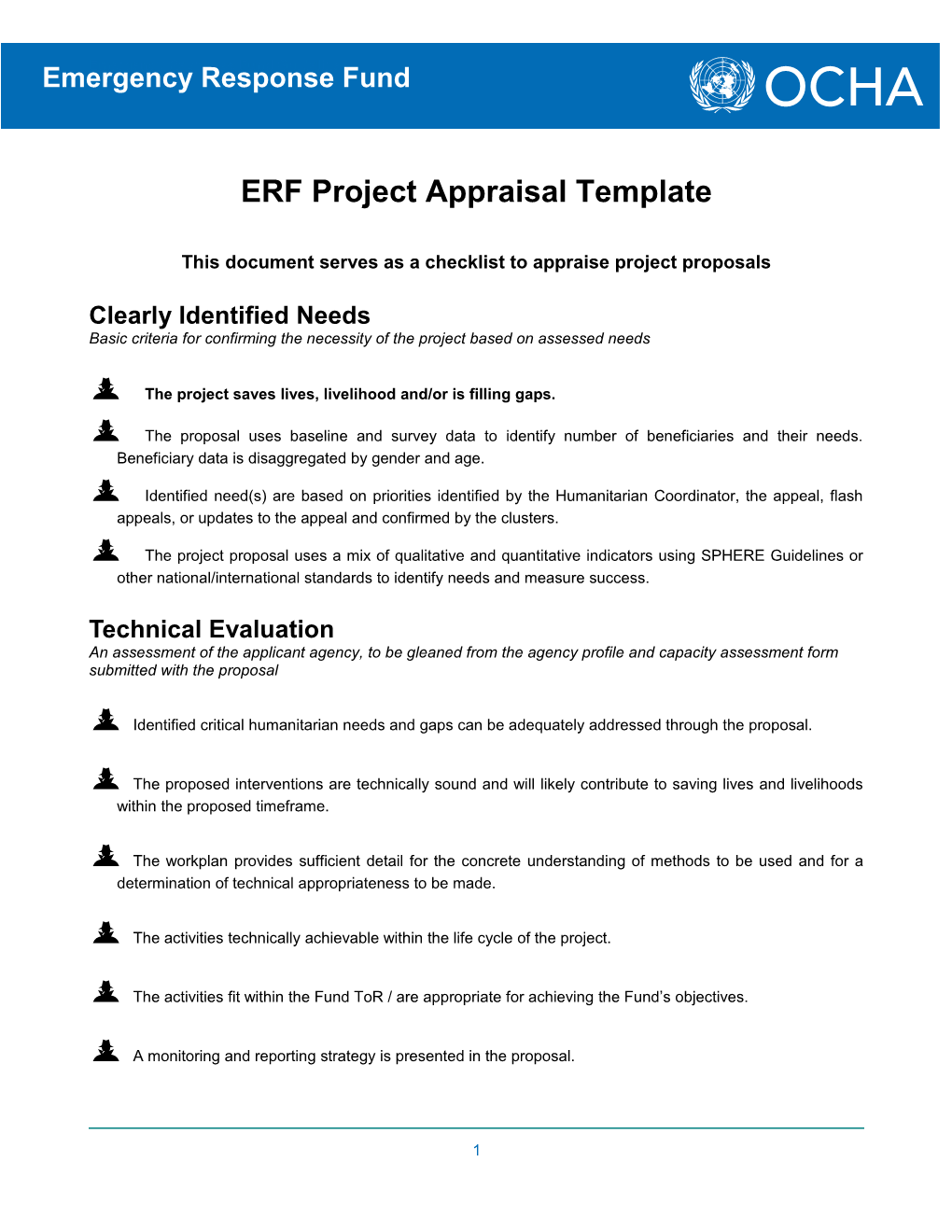 Annex VIII. Project Appraisal Template (For Long Version)