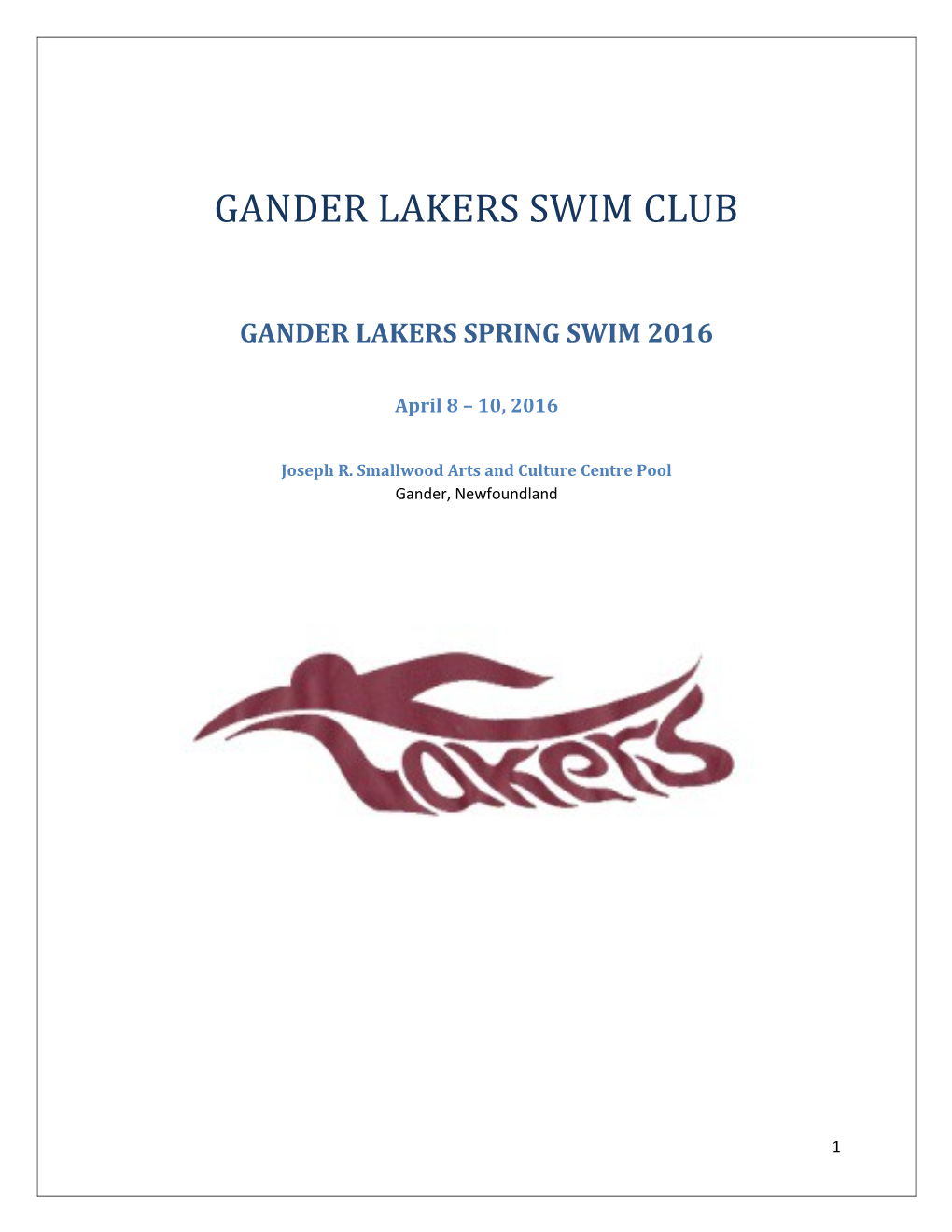 Gander Lakers Swim Club