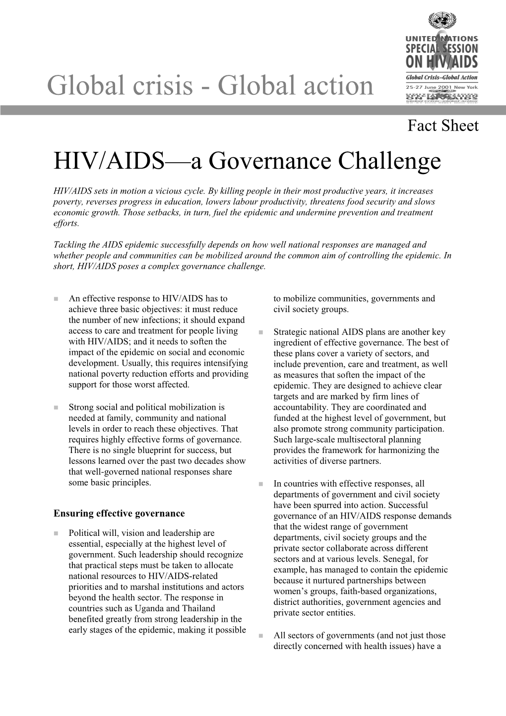 HIV/AIDS Care and Support
