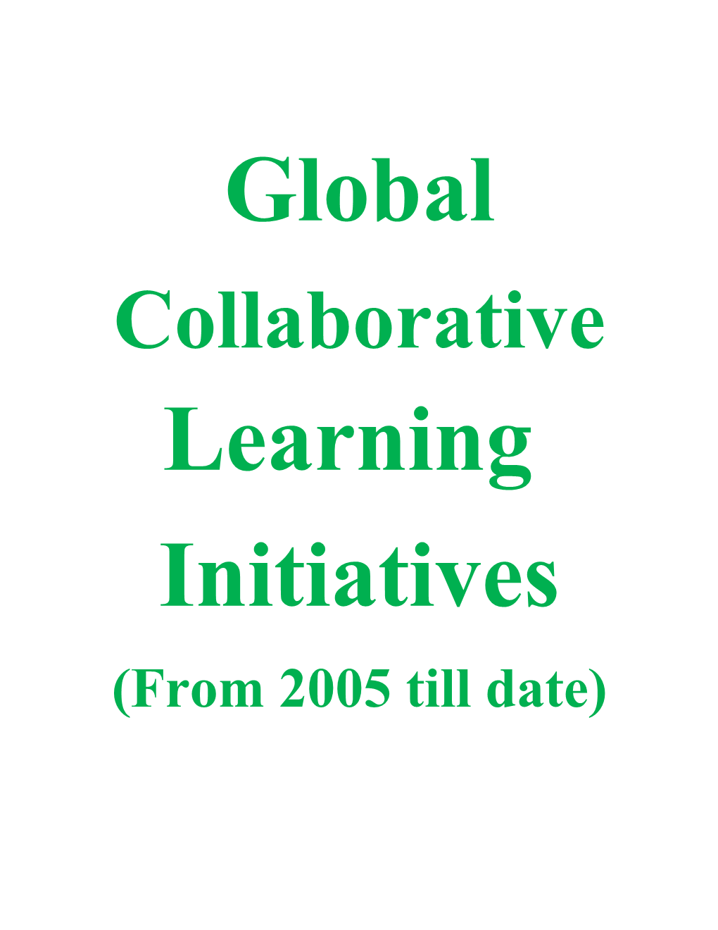 Collaborative Learning