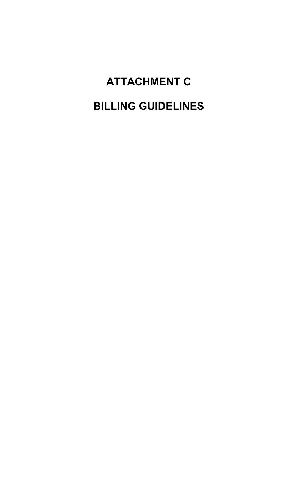 Billing Guidelines