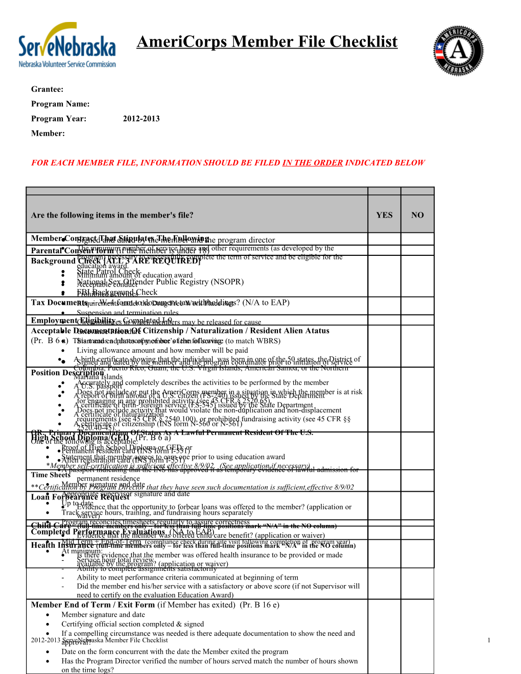 2003-04 Member File Sampling Form