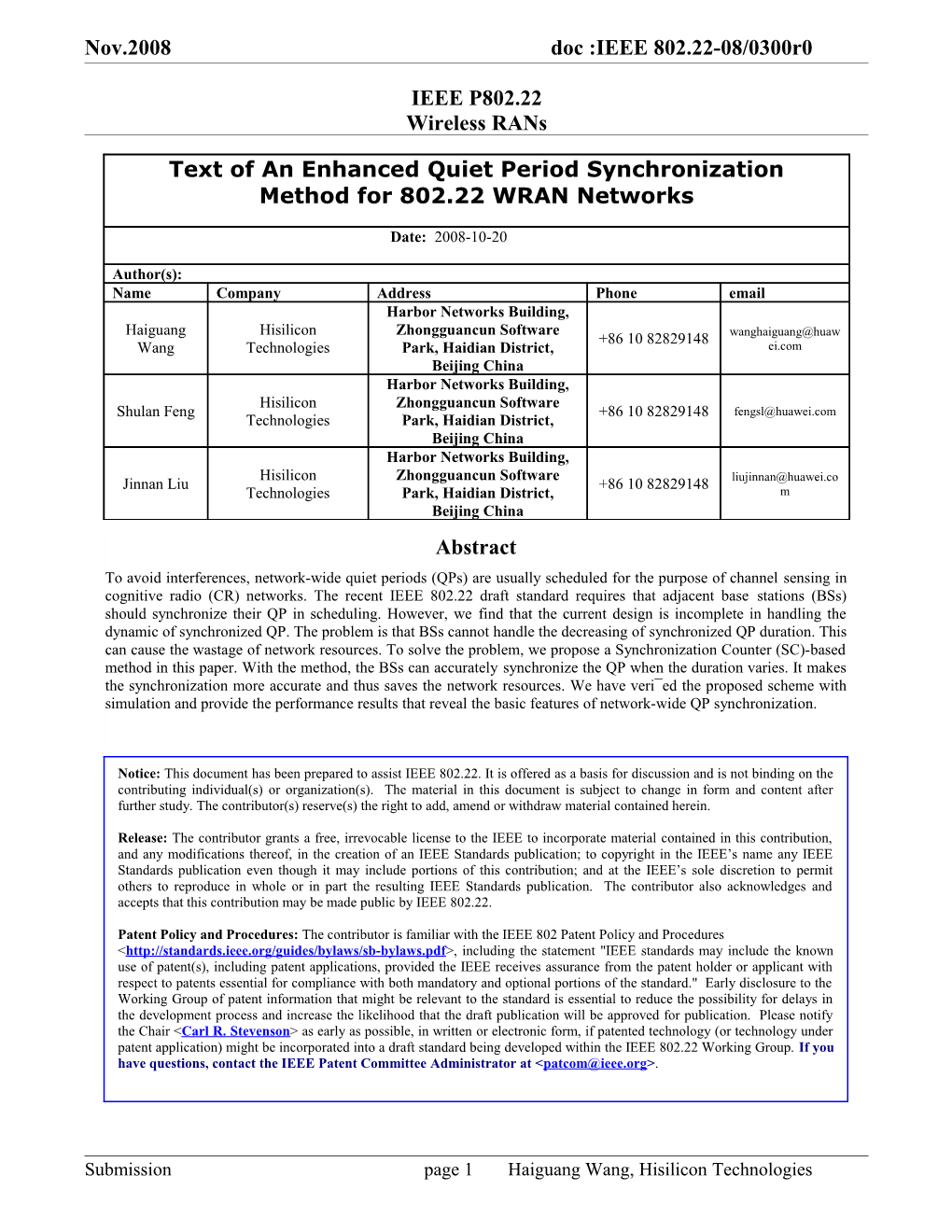 Doc.: IEEE 802.22-Yy/Xxxxr0 s1