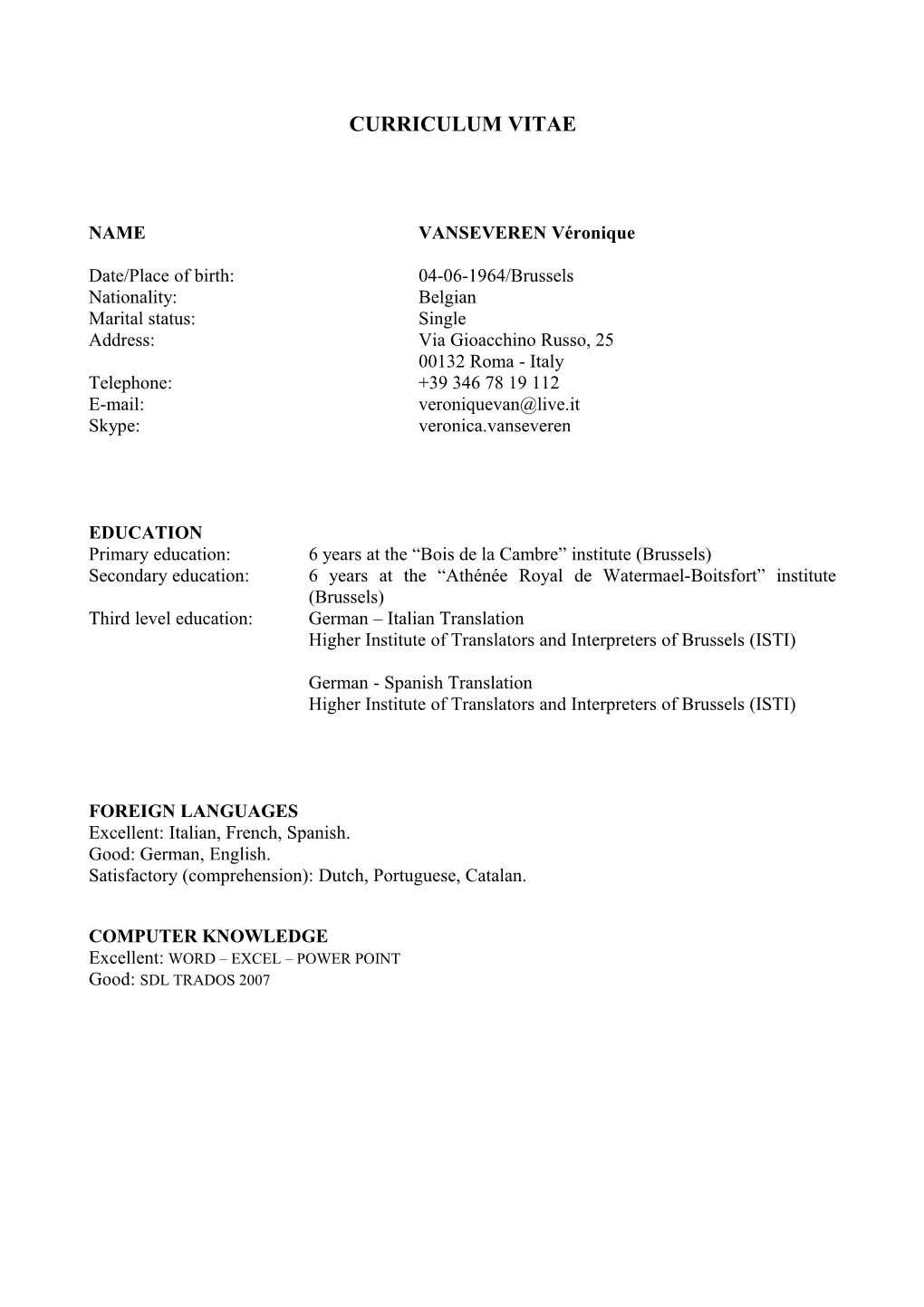 Curriculum Vitae s252