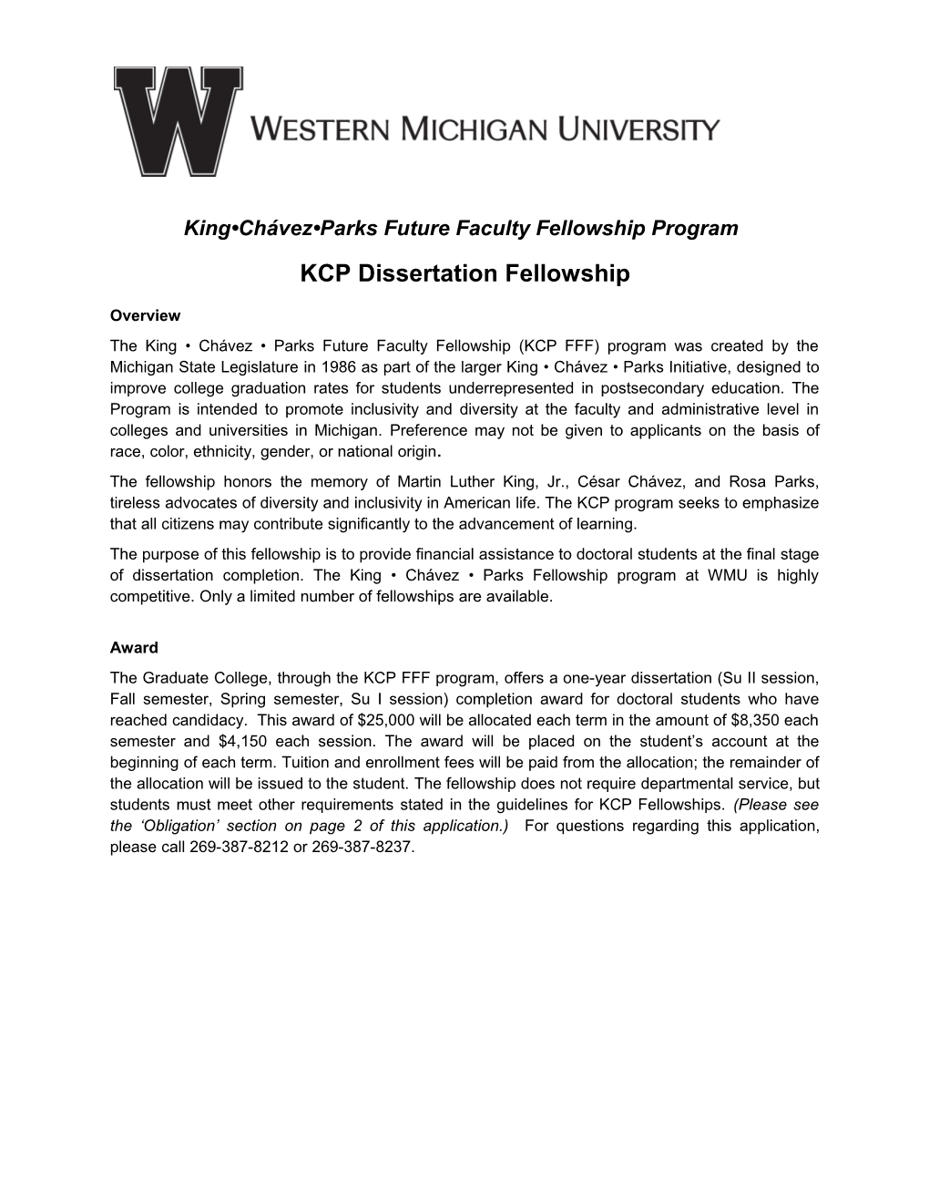 King Chávez Parks Future Faculty Fellowship Program