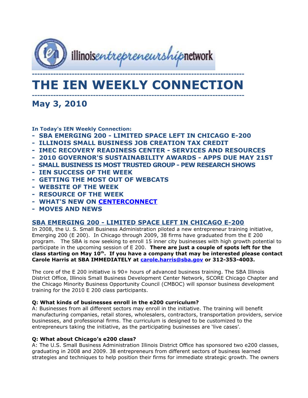 In Today'sien Weekly Connection s3