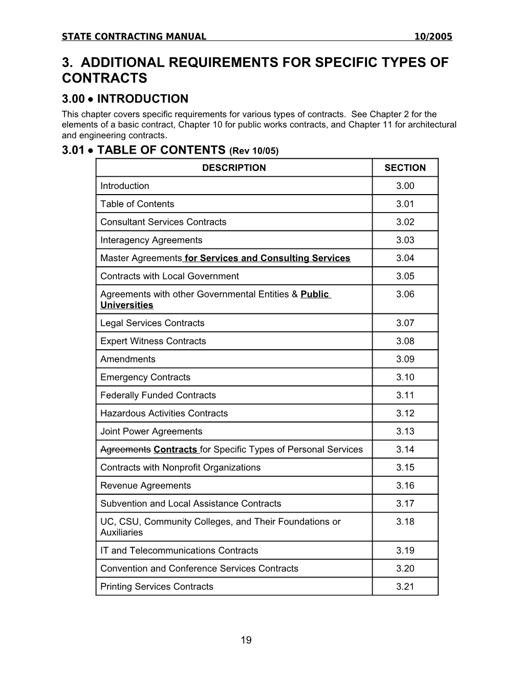 3. Additional Requirements for Specific Types of Contracts